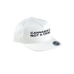 “Not a Crime” Unconstructed Hat – White