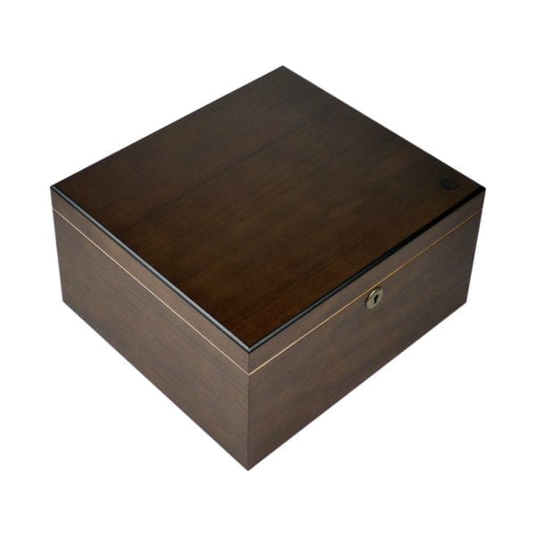LOCK-R Box (11 x 10) Humidor Storage Box with Rolling Tray and Glass Jars