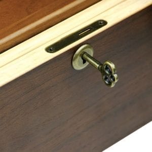 LOCK-R Box (11 x 10) Humidor Storage Box with Rolling Tray and Glass Jars