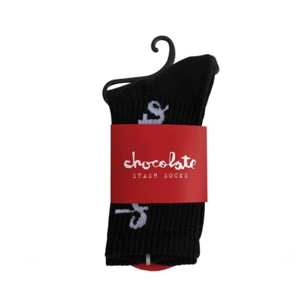 Chocolate X Ryot Stash Socks Black (with interior pocket)