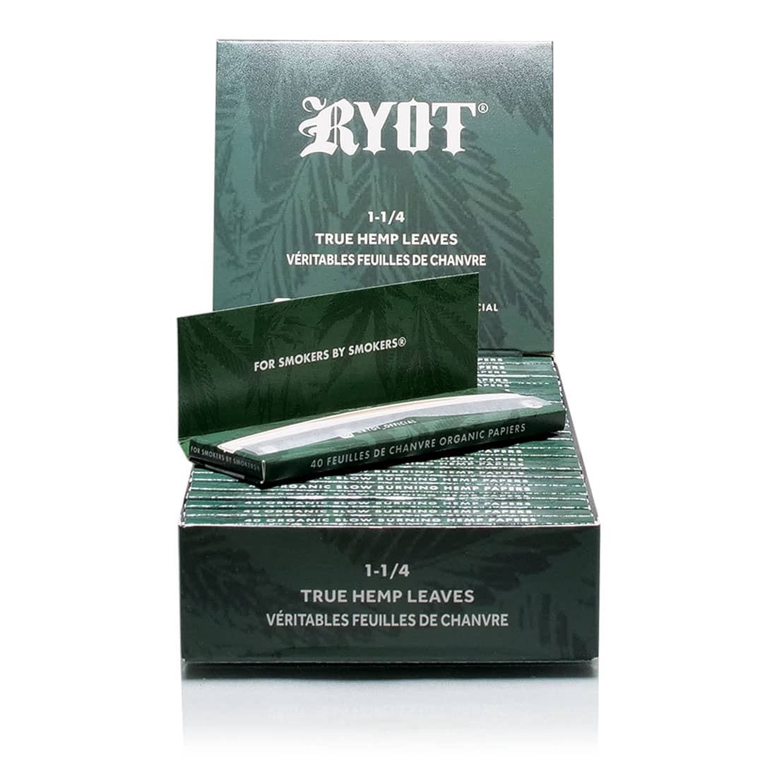 RYOT Green Leaf 1 1/4 100% Pure Hemp Rolling Papers