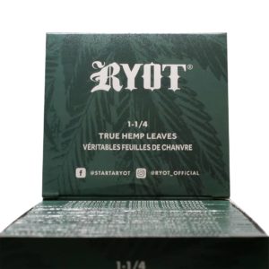 RYOT Green Leaf 1 1/4 100% Pure Hemp Rolling Papers 25 Packs