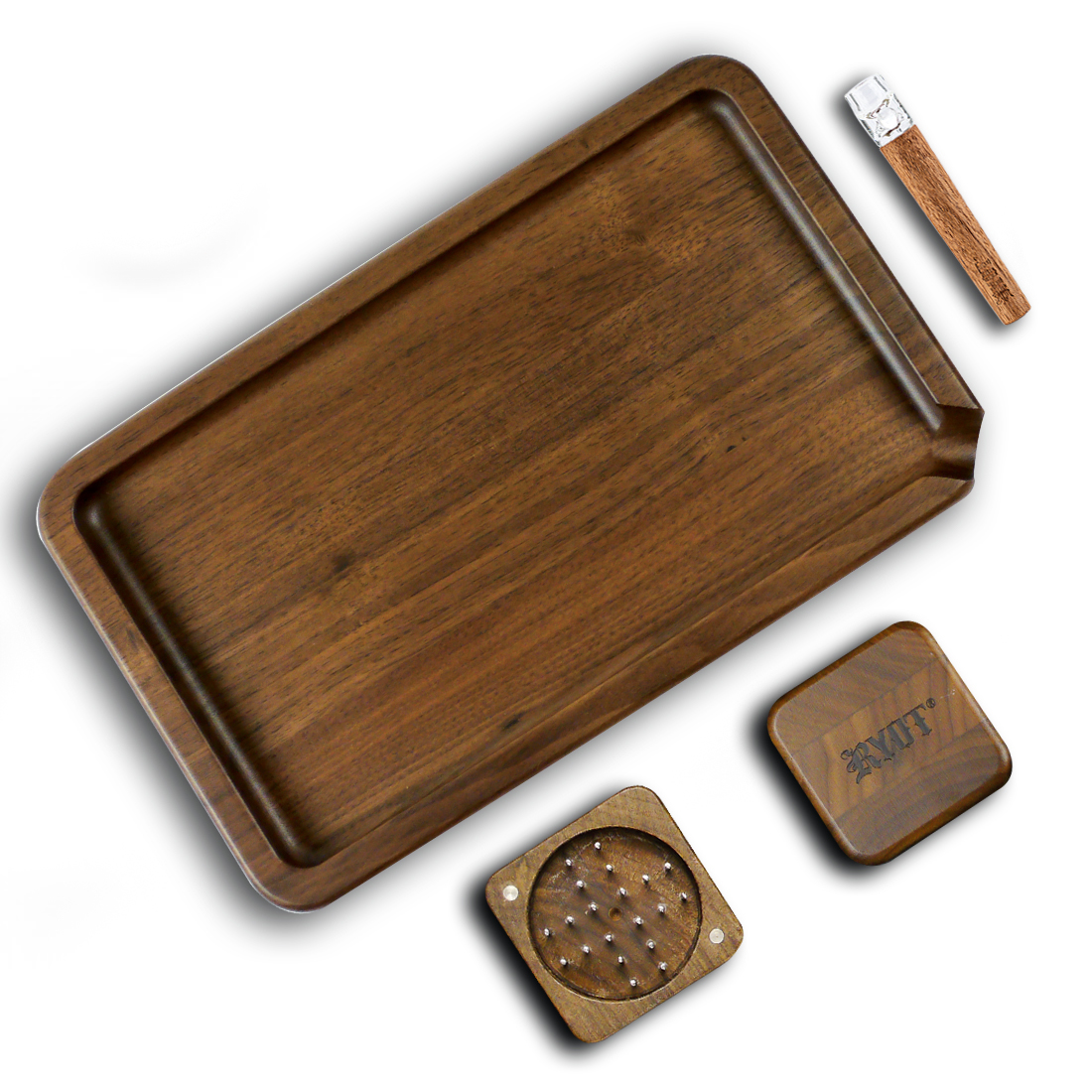 RYOT Solid Wood Walnut Rolling Tray – Insomnia Smoke